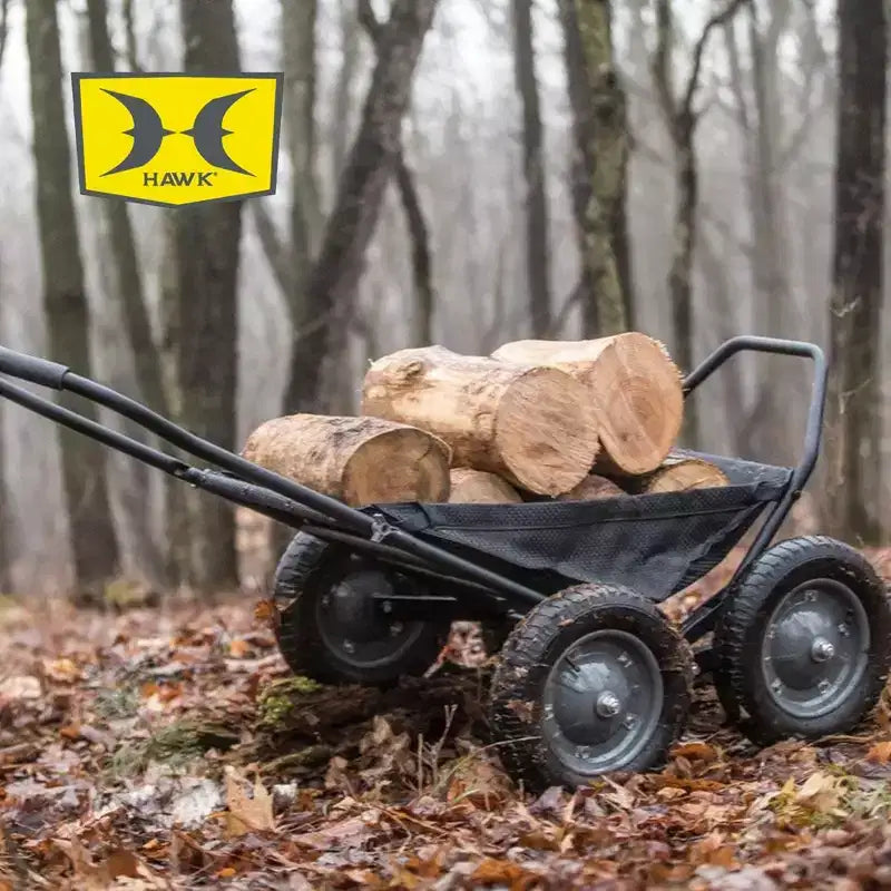 Carrello per il recupero di cervi e selvaggina pieghevole Hawk Crawler Capacity con ruote (confezione da 2)