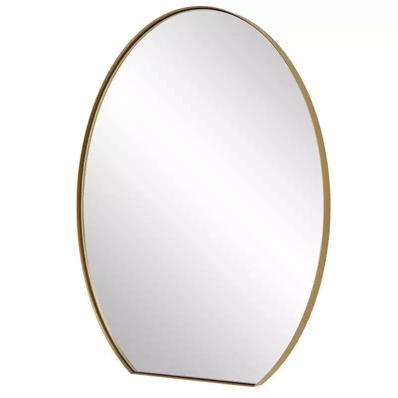 Specchio da parete ovale Cabell Uttermost in ottone spazzolato, 24 x 32