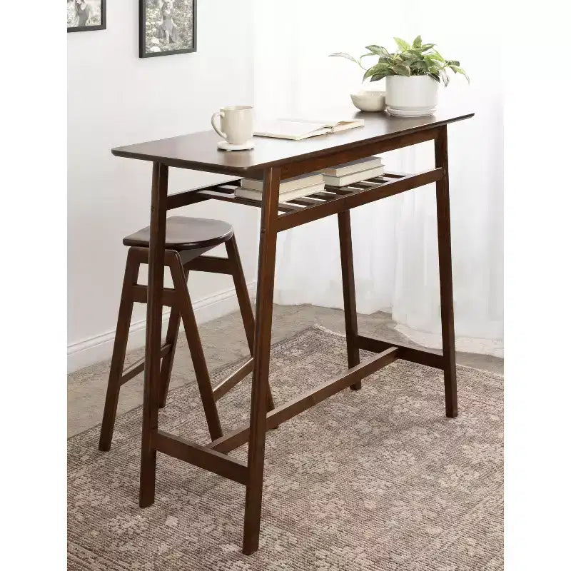 Tavolo da pub Kate e Laurel Morreau Wood, 48x19x43, noce scuro