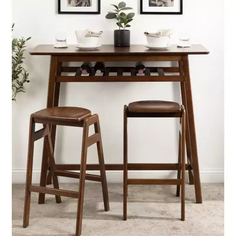 Tavolo da pub Kate e Laurel Morreau Wood, 48x19x43, noce scuro