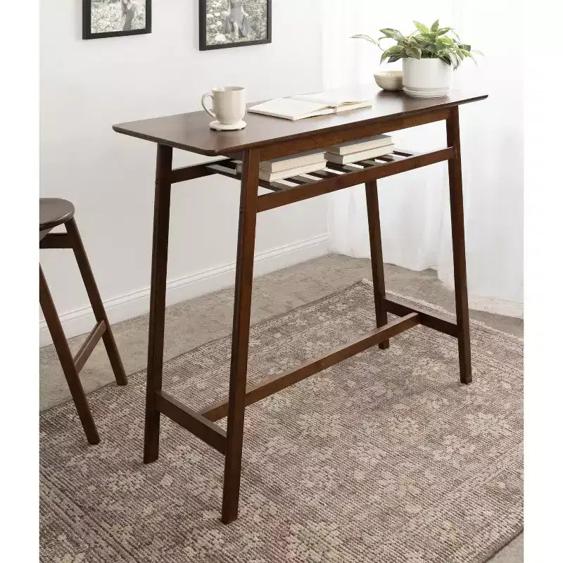 Tavolo da pub Kate e Laurel Morreau Wood, 48x19x43, noce scuro