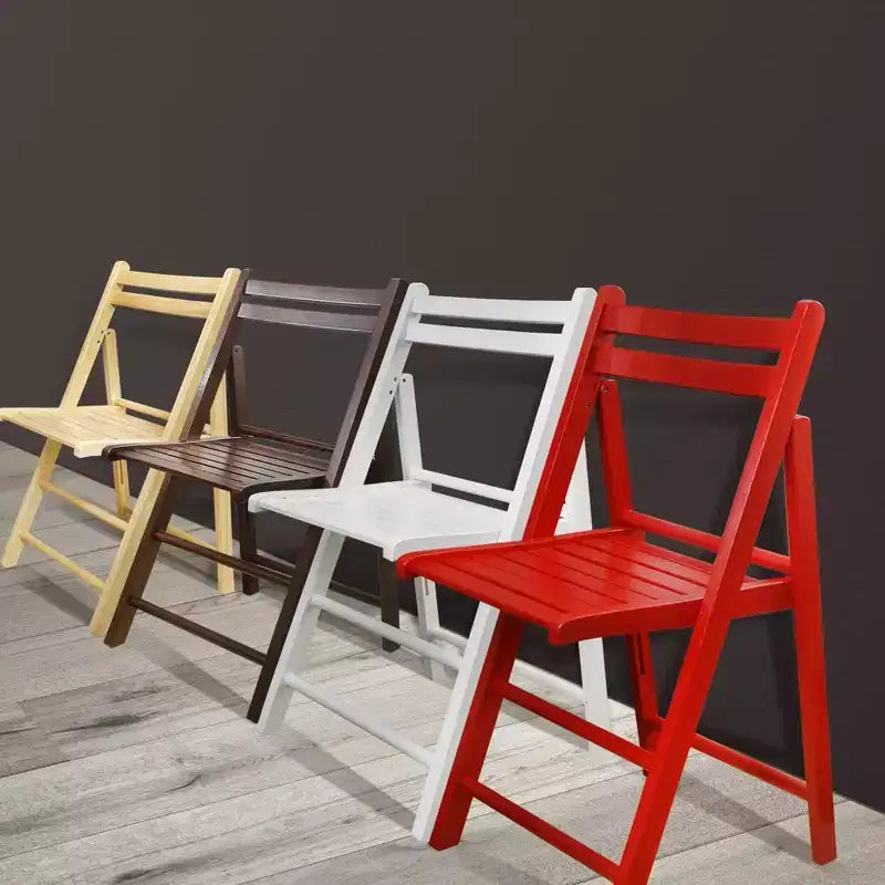 Set 2 sedie pieghevoli classiche in legno massello - Flora Home