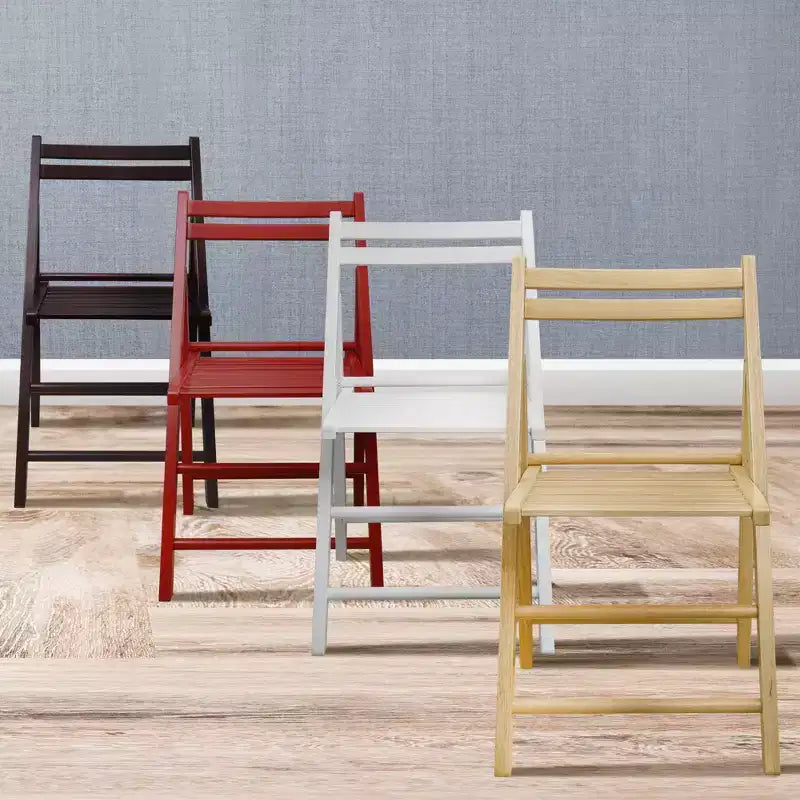 Set 2 sedie pieghevoli classiche in legno massello - Flora Home