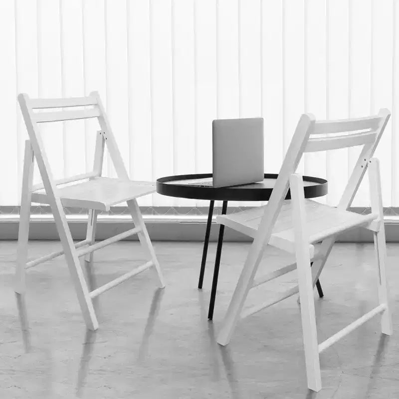 Set 2 sedie pieghevoli classiche in legno massello - Flora Home