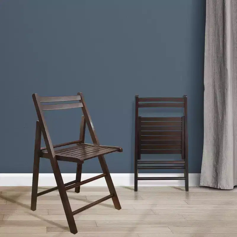 Set 2 sedie pieghevoli classiche in legno massello - Flora Home