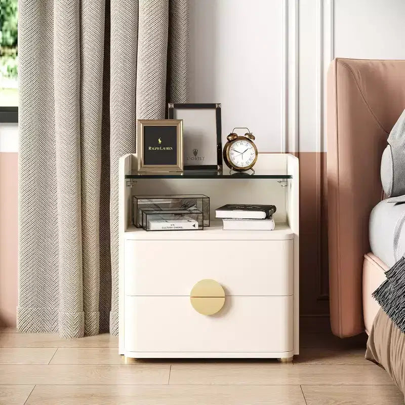 Comodino moderno a 2 cassetti
