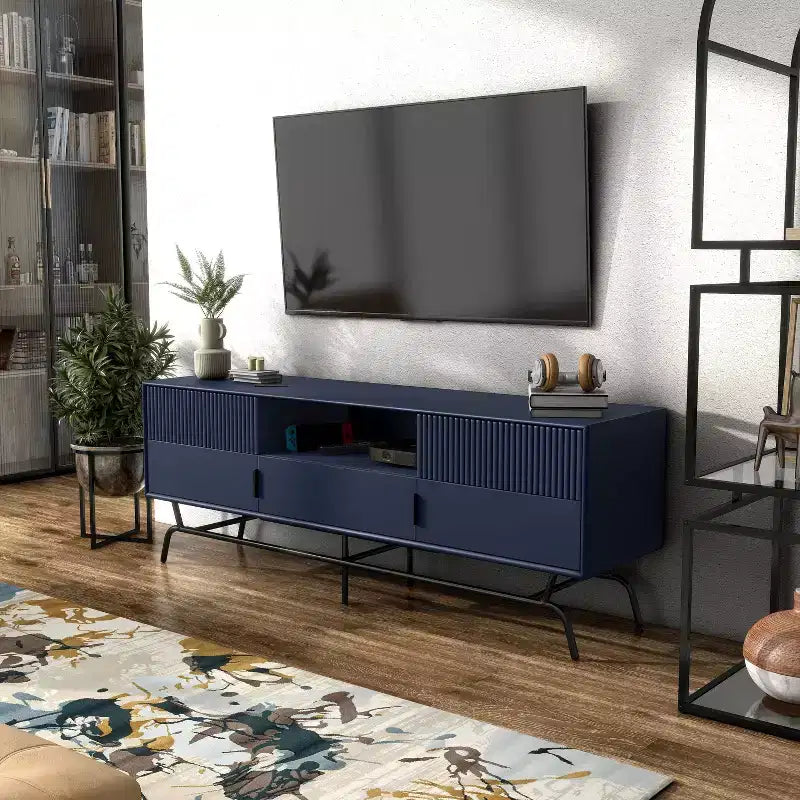 Mobile TV moderno a 3 cassetti per TV fino a 65" con armadietto