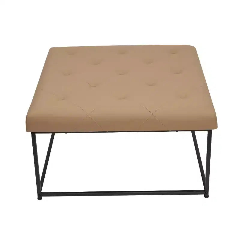 Flash Furniture Ashton Pouf Ottomano Quadrato 30 Imbottito Trapuntato con Telaio in Metallo