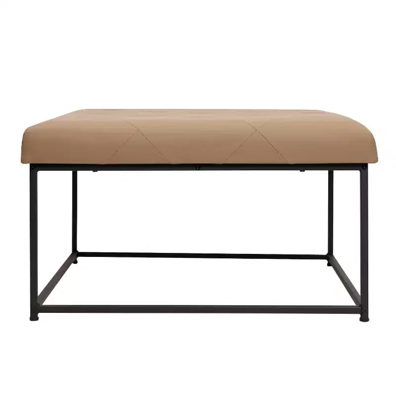 Flash Furniture Ashton Pouf Ottomano Quadrato 30 Imbottito Trapuntato con Telaio in Metallo