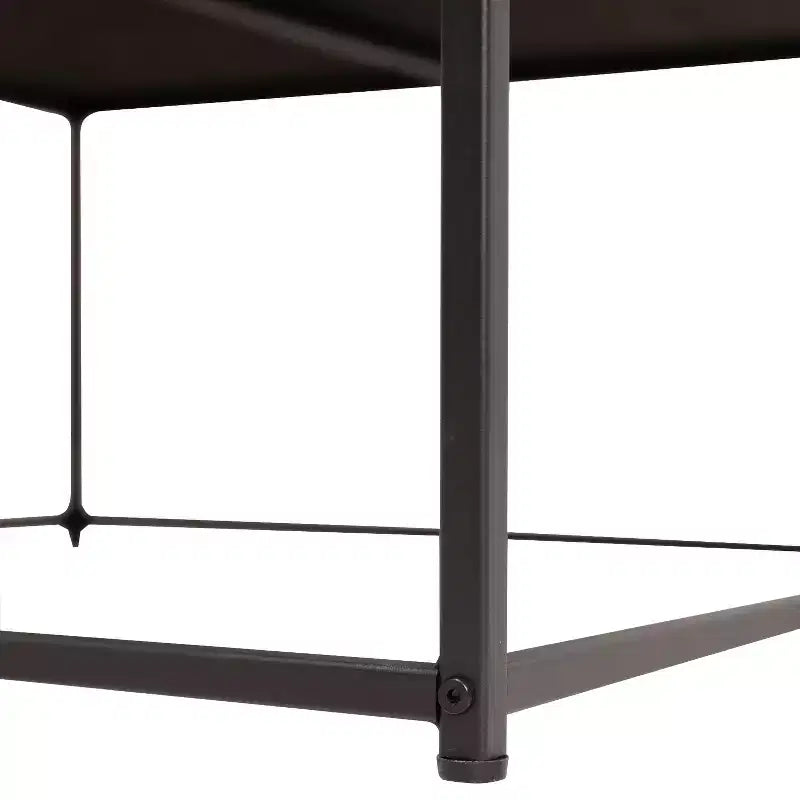 Flash Furniture Ashton Pouf Ottomano Quadrato 30 Imbottito Trapuntato con Telaio in Metallo