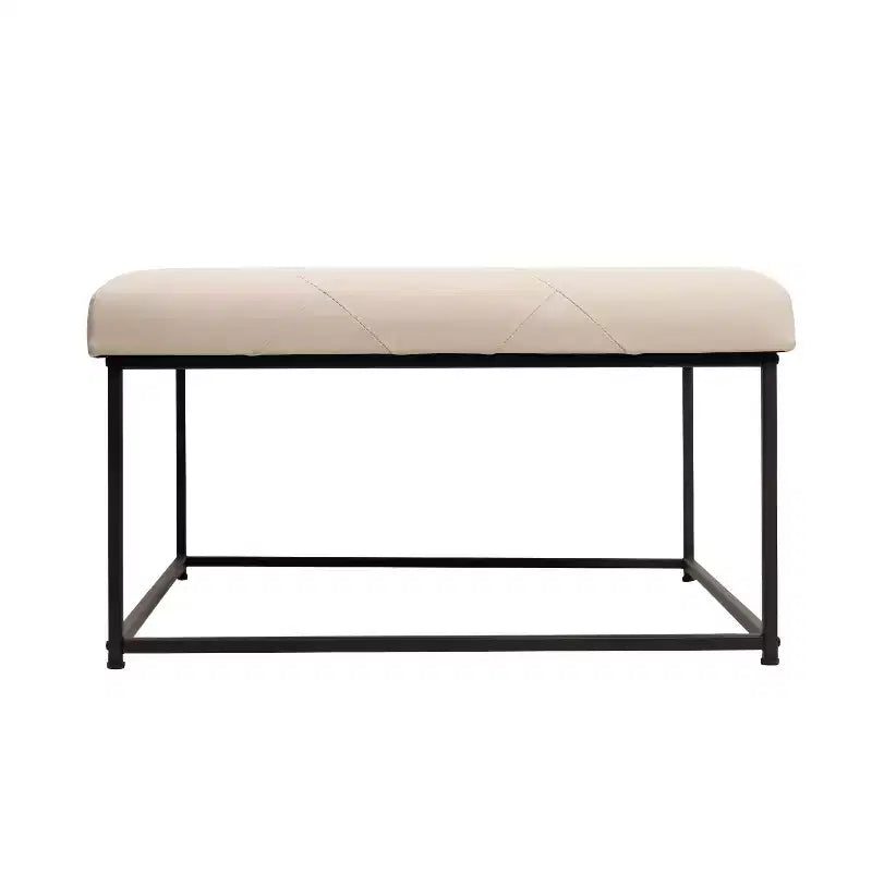 Flash Furniture Ashton Pouf Ottomano Quadrato 30 Imbottito Trapuntato con Telaio in Metallo