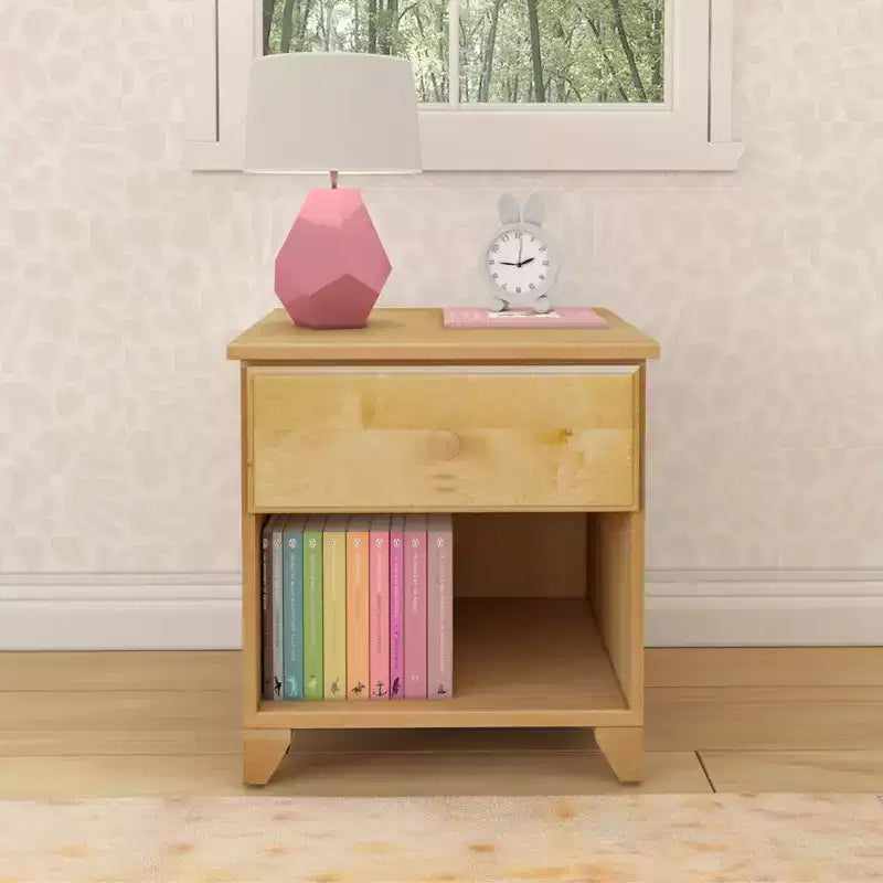 Max & Lily Comodino Classico in Legno con 1 Cassetto, Tavolino da Notte/Tavolino per Bambini, Comodino Piccolo per Camera da Letto