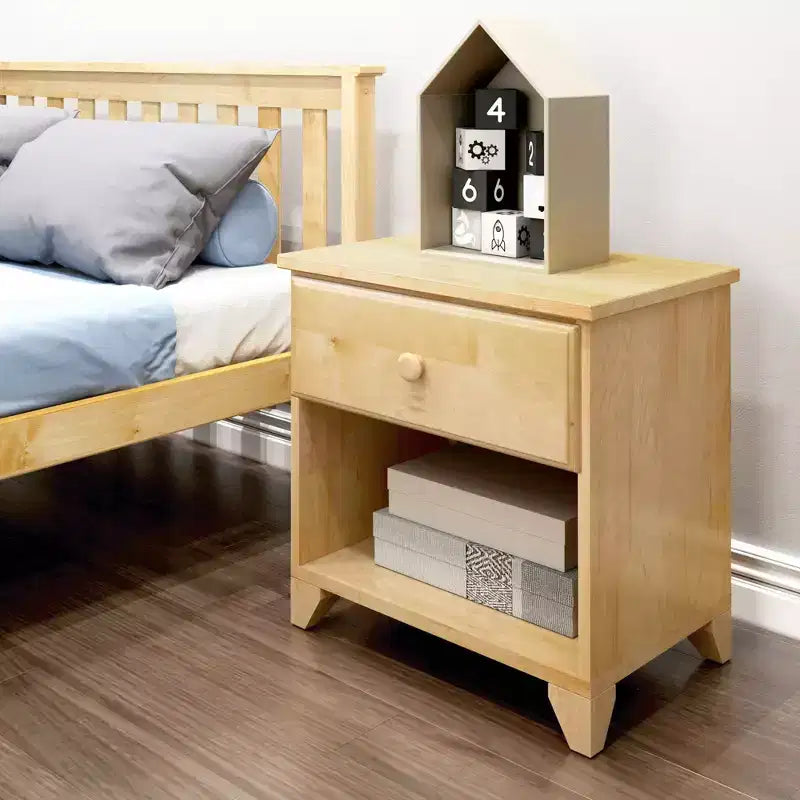 Max & Lily Comodino Classico in Legno con 1 Cassetto, Tavolino da Notte/Tavolino per Bambini, Comodino Piccolo per Camera da Letto