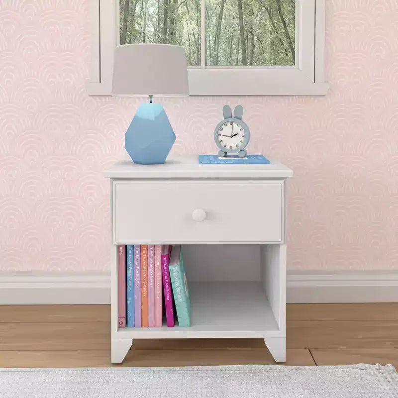 Max & Lily Comodino Classico in Legno con 1 Cassetto, Tavolino da Notte/Tavolino per Bambini, Comodino Piccolo per Camera da Letto