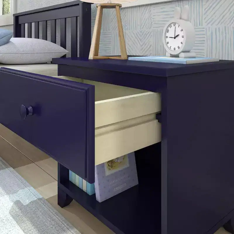 Max & Lily Comodino Classico in Legno con 1 Cassetto, Tavolino da Notte/Tavolino per Bambini, Comodino Piccolo per Camera da Letto