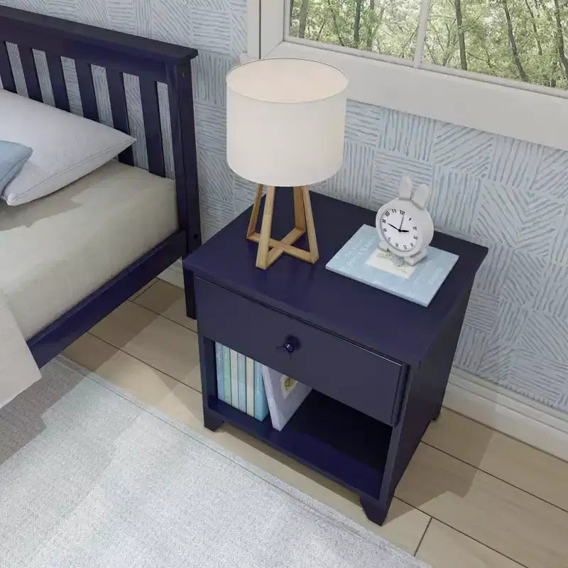 Max & Lily Comodino Classico in Legno con 1 Cassetto, Tavolino da Notte/Tavolino per Bambini, Comodino Piccolo per Camera da Letto