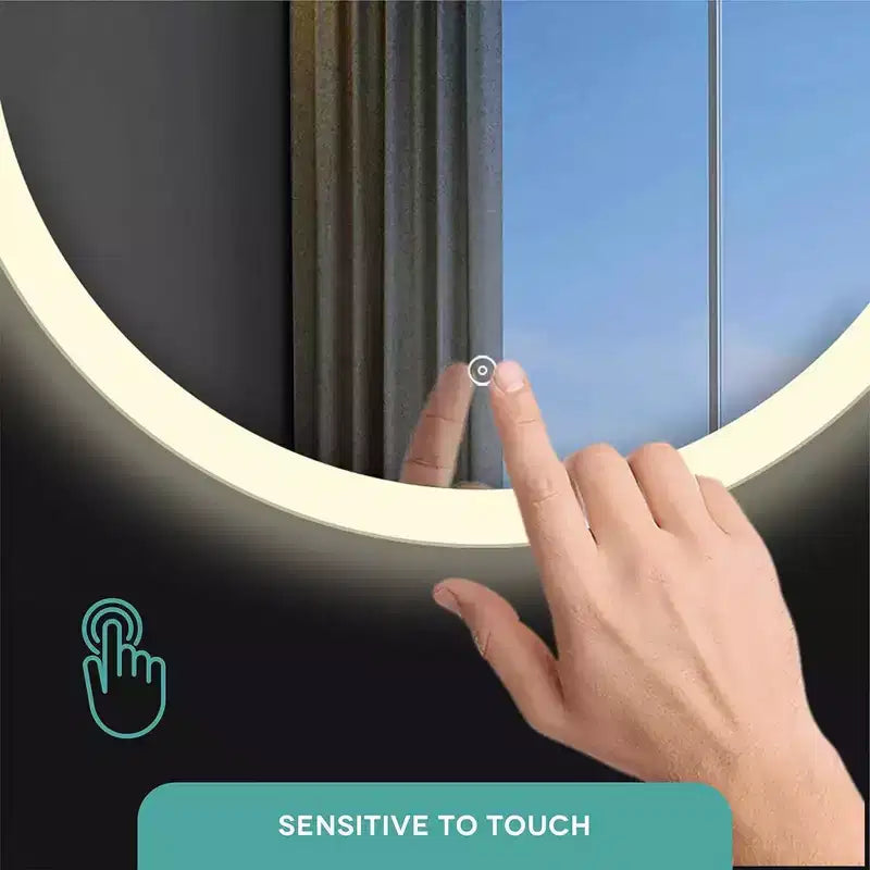 Specchio da bagno in alluminio Fine Fixtures con illuminazione a LED