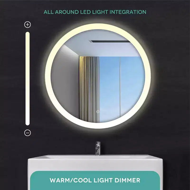 Specchio da bagno in alluminio Fine Fixtures con illuminazione a LED