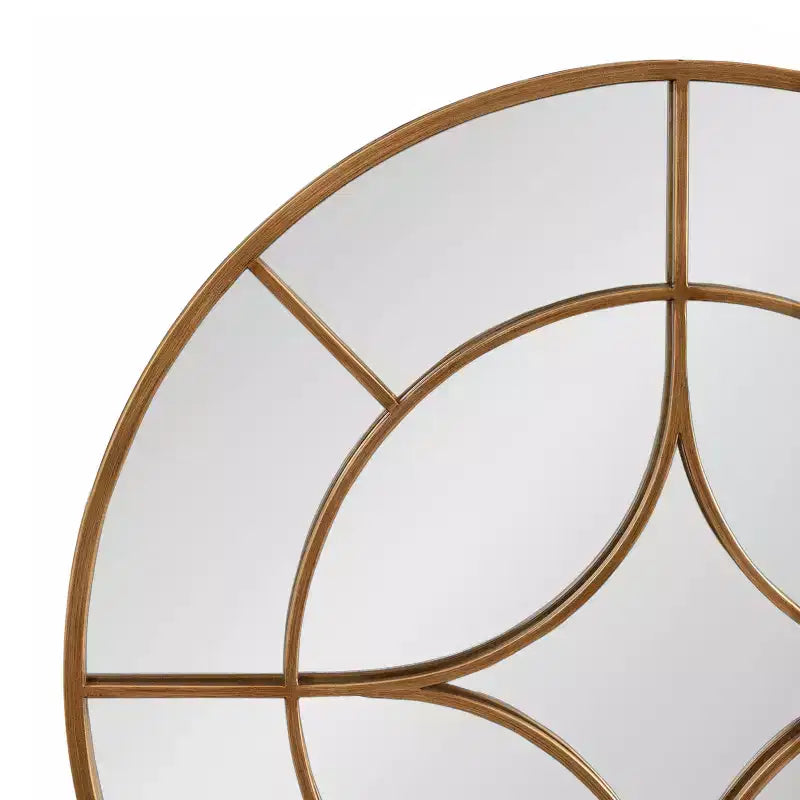 Kate & Laurel All Things Decor 30 Angelis Specchio da parete rotondo moderno con cornice e inserto in metallo