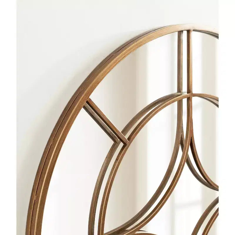 Kate & Laurel All Things Decor 30 Angelis Specchio da parete rotondo moderno con cornice e inserto in metallo