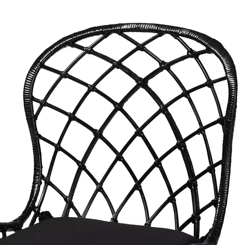 Sedia da pranzo moderna Bohemien in rattan e metallo