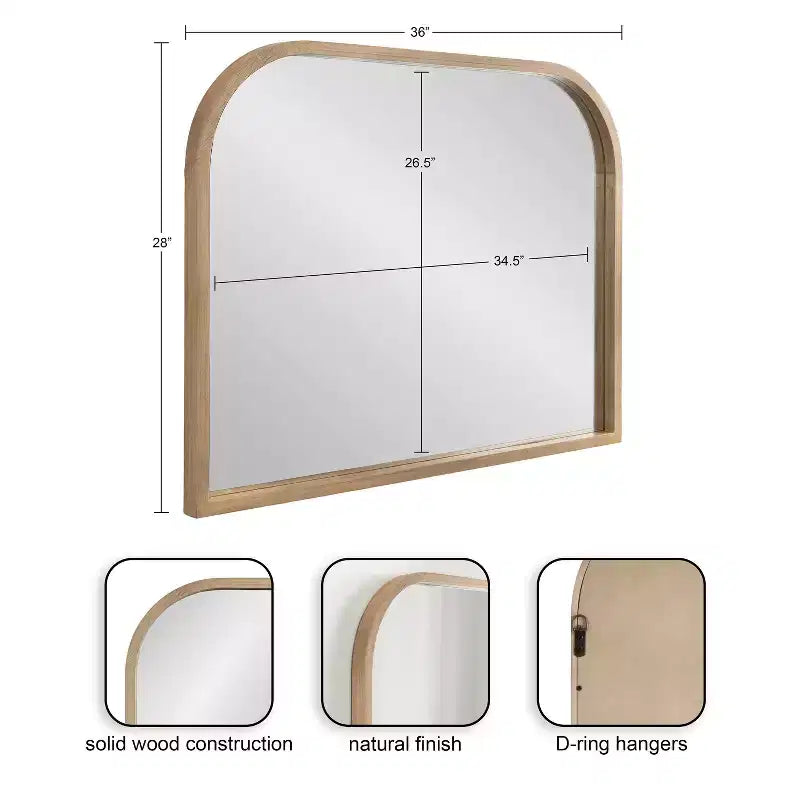 Kate & Laurel All Things Decor Specchio Ad Arco Moderno in Legno Occonor 36x28
