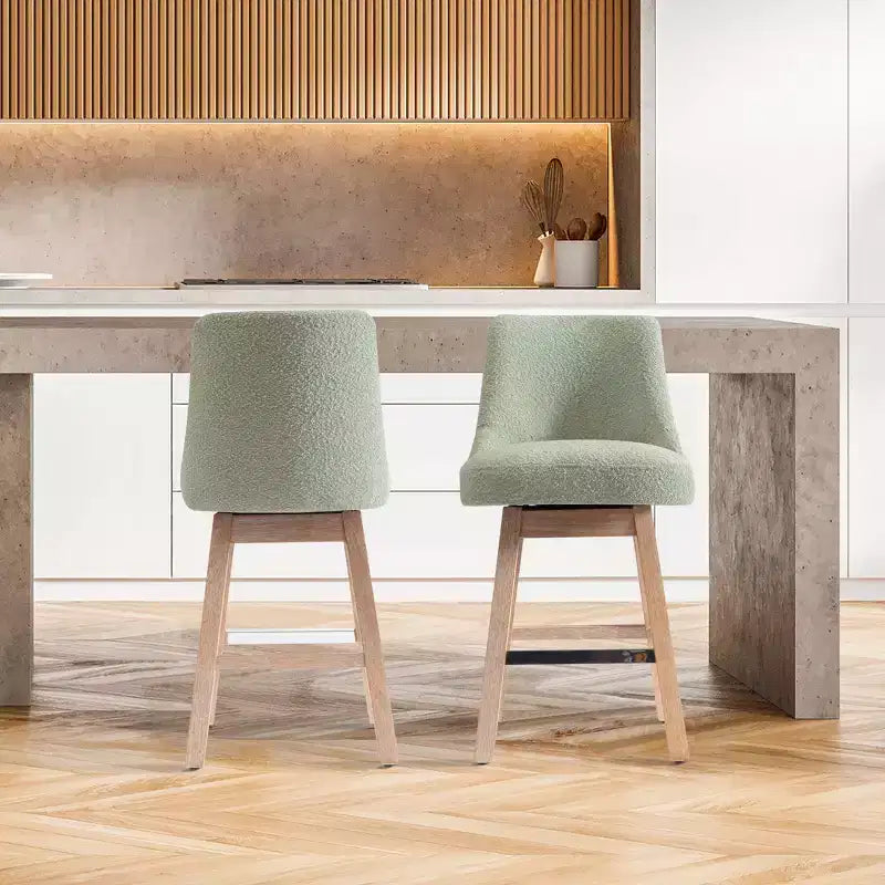 WestinTrends 26 sgabelli da bar girevoli imbottiti ad altezza bancone (set da 2), Desert Sage