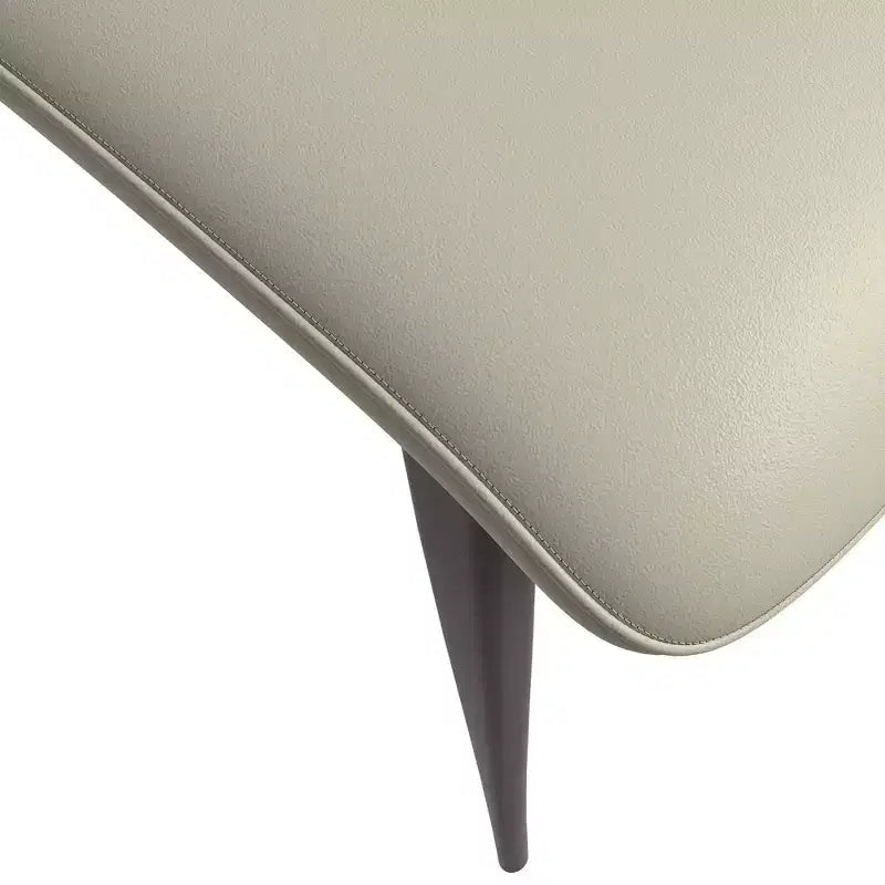 LeisureMod Aspen Sedia da Pranzo Moderna in Pelle PU - Sedia Laterale con Schienale Curvo Ergonomico e Robuste Gambe in Metallo Nero Opaco