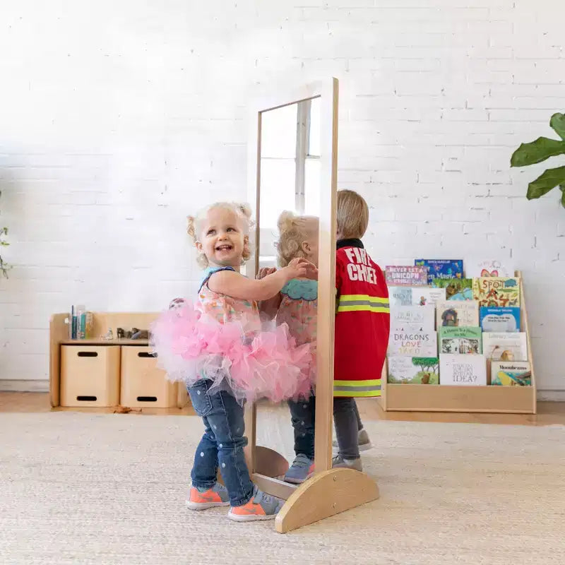ECR4Kids Specchio Bidirezionale a Doppia Faccia in Legno, Mobili Montessori