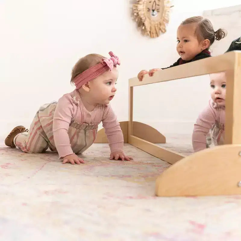 ECR4Kids Specchio Bidirezionale a Doppia Faccia in Legno, Mobili Montessori