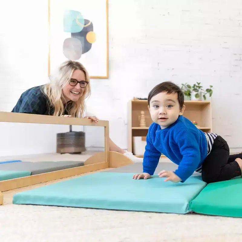 ECR4Kids Specchio Bidirezionale a Doppia Faccia in Legno, Mobili Montessori