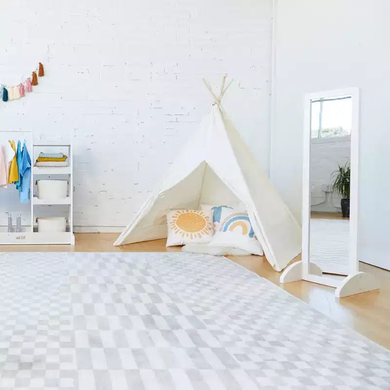 ECR4Kids Specchio Bidirezionale a Doppia Faccia in Legno, Mobili Montessori