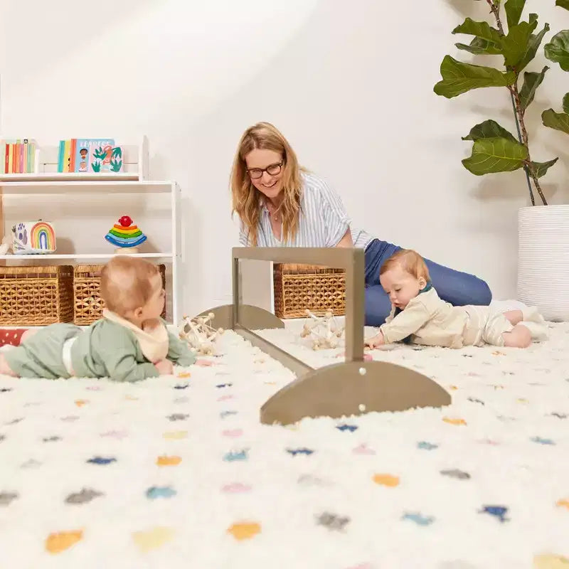ECR4Kids Specchio Bidirezionale a Doppia Faccia in Legno, Mobili Montessori