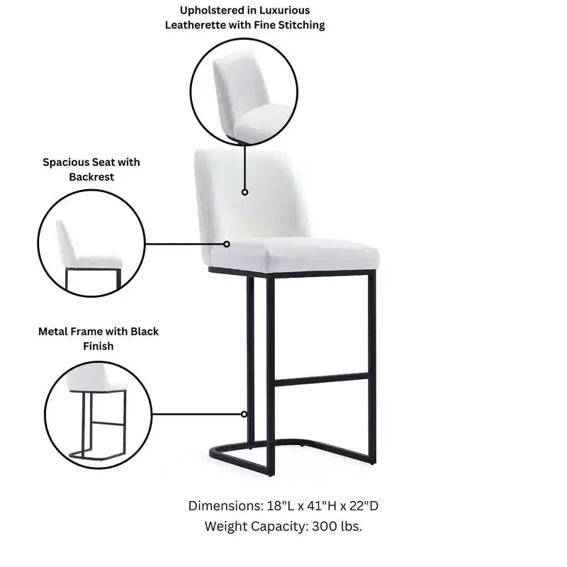 Manhattan Comfort Set di 2 Sgabelli da Bar Serena