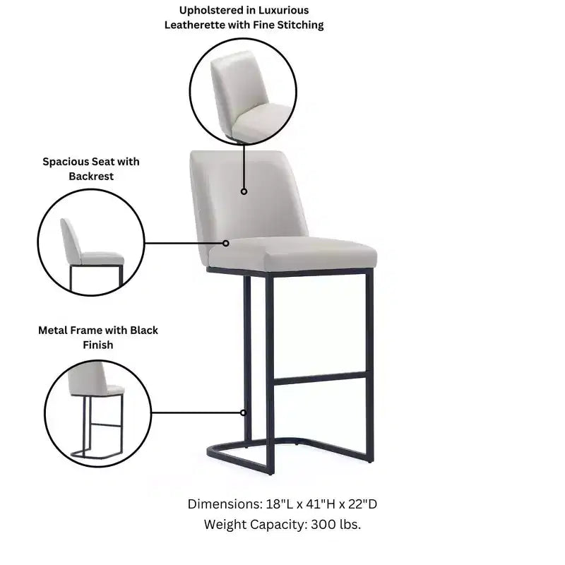 Manhattan Comfort Set di 2 Sgabelli da Bar Serena