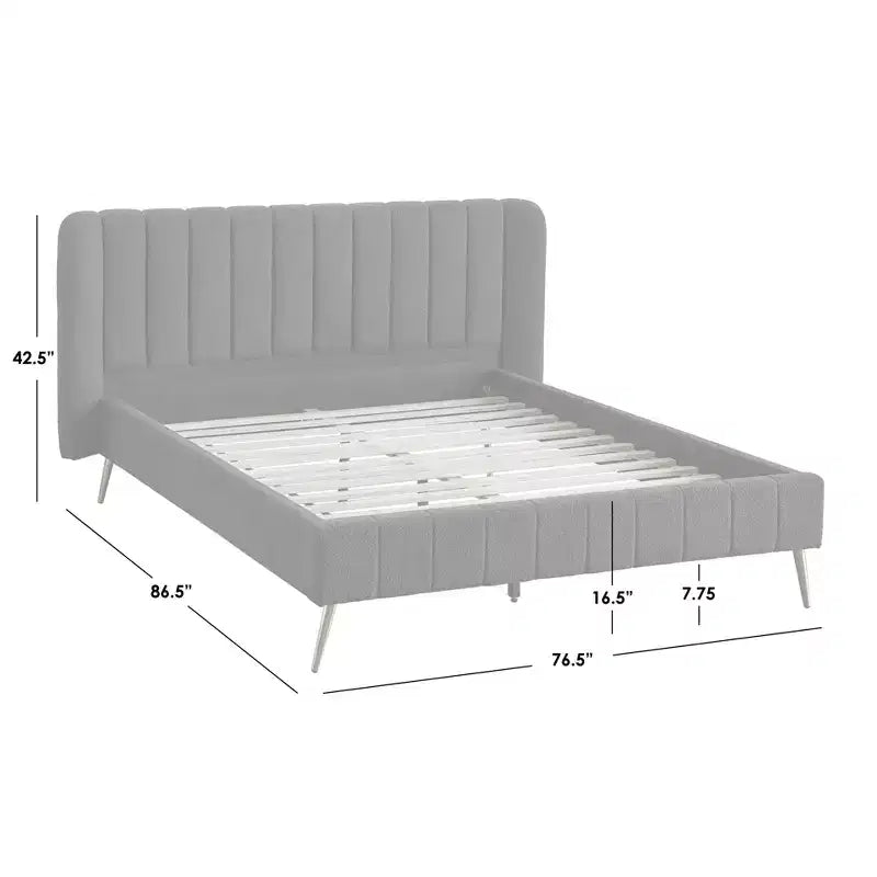 Letto con piattaforma Cambria Queen Channel - Lifestorey