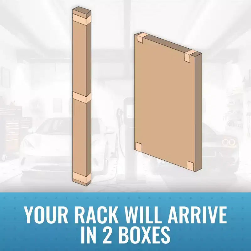 MonsterRax 4' x 8' Scaffale Portatutto da Soffitto per Garage, con Capacità di 227 kg, Bianco