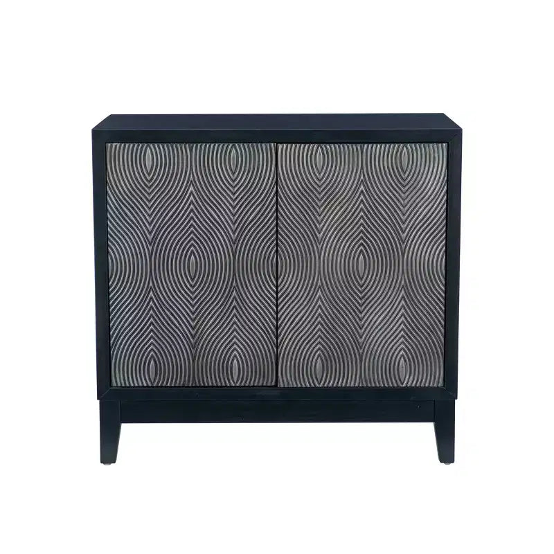 Mobiletto decorativo Powell Buchanan in legno massello a 2 ante e 2 ripiani