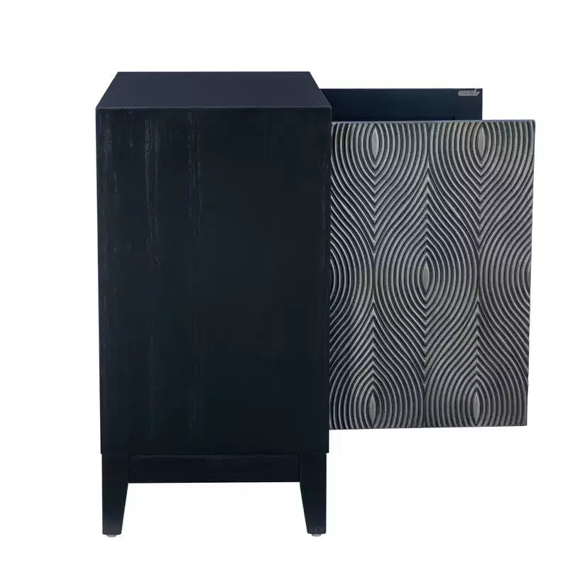 Mobiletto decorativo Powell Buchanan in legno massello a 2 ante e 2 ripiani