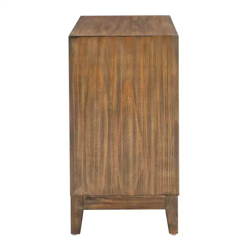 Mobiletto decorativo Powell Buchanan in legno massello a 2 ante e 2 ripiani