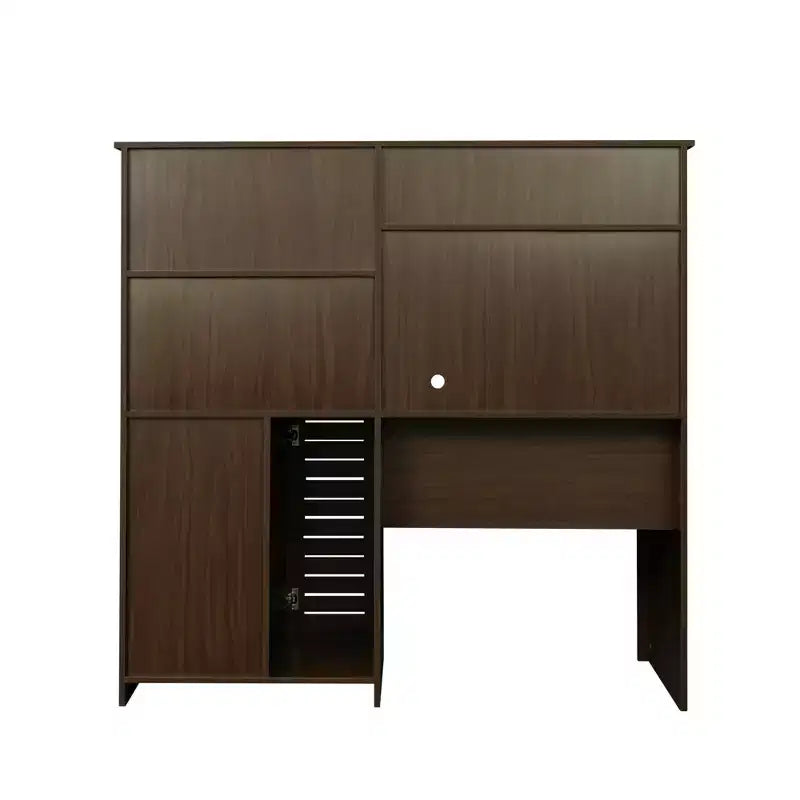 Scrivania per computer con libreria per ufficio, workstation con cassetti 4W - ModernLuxe