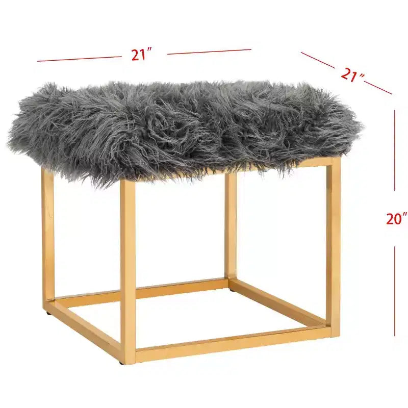 Pouf Rowan Square - FOX6288 - Safavieh Couture