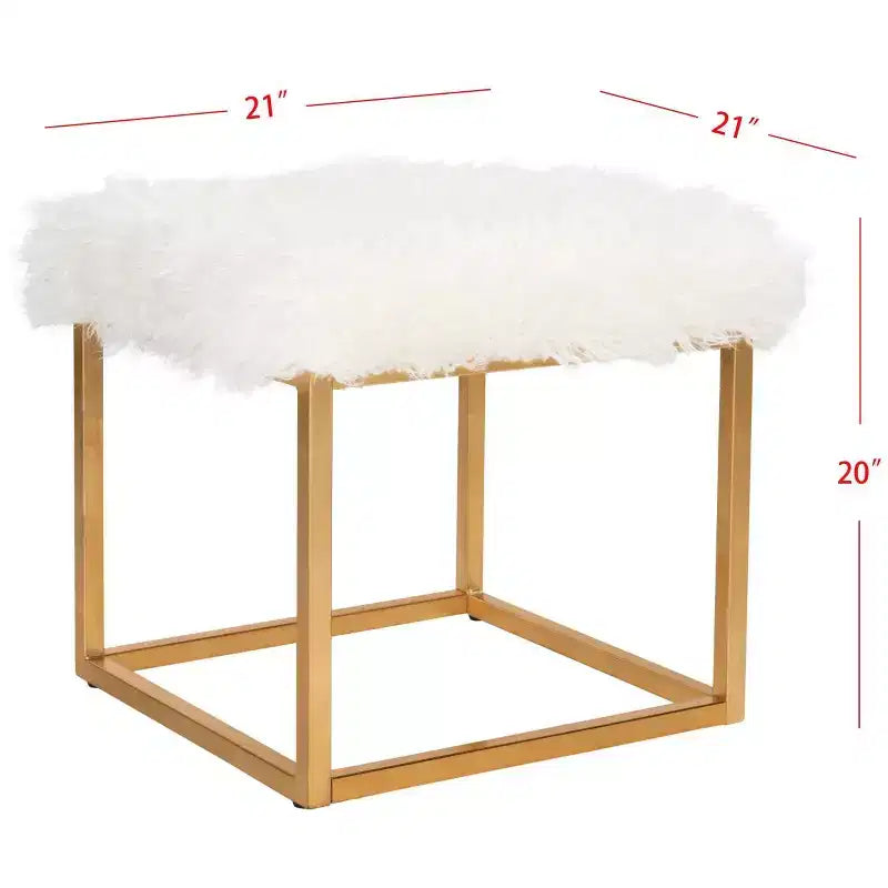 Pouf Rowan Square - FOX6288 - Safavieh Couture