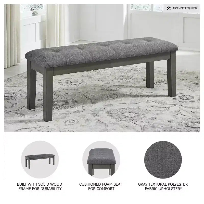 Signature Design by Ashley Panca da pranzo Hallanden 50 contemporanea, bicolore grigio