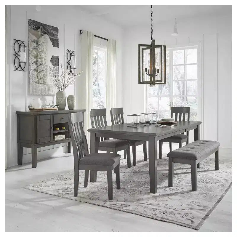 Signature Design by Ashley Panca da pranzo Hallanden 50 contemporanea, bicolore grigio
