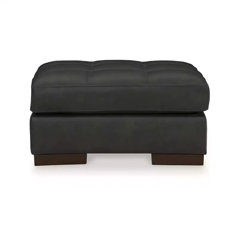 Signature Design by Ashley Poggiapiedi contemporaneo in pelle Luigi, nero