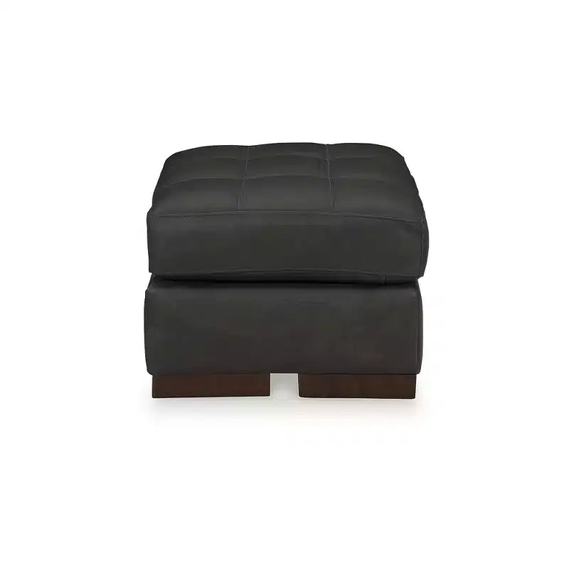 Signature Design by Ashley Poggiapiedi contemporaneo in pelle Luigi, nero