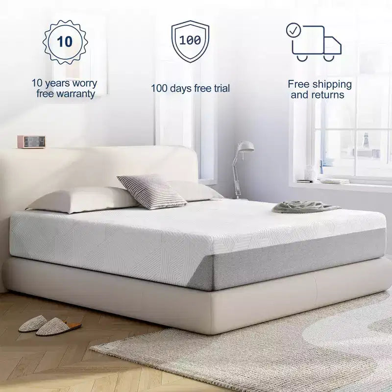 Wuleitex Materasso in schiuma da 12 pollici in scatola per un sonno più fresco, di supporto e con sollievo dalla pressione
