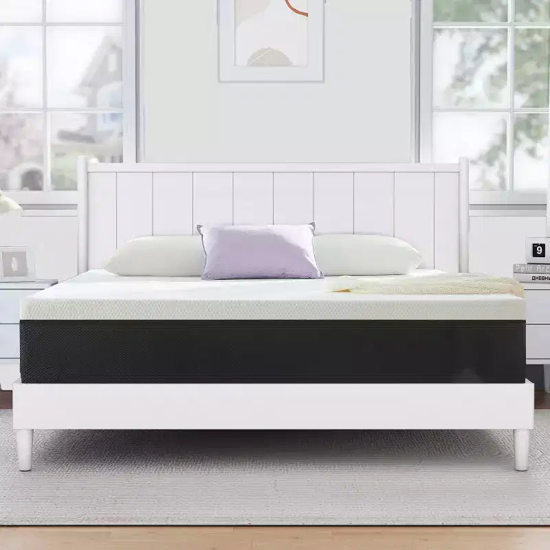 Wuleitex Materasso in schiuma da 12 pollici in scatola per un sonno più fresco, di supporto e con sollievo dalla pressione