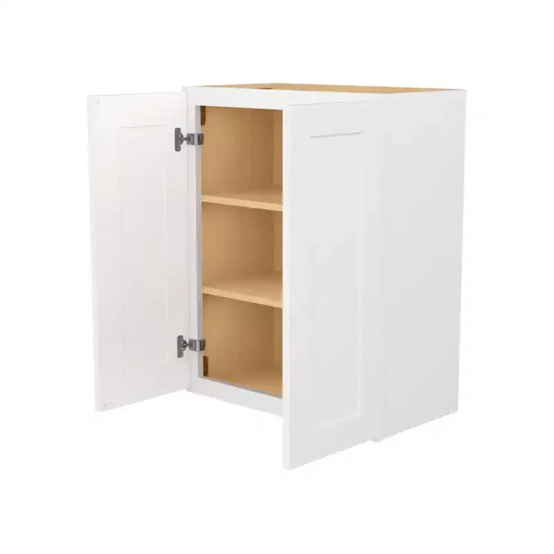 HOMLUX Easy-DIY pensile da cucina 12 in D in Shaker White, da montare, 2 ante-2 ripiani